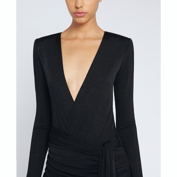 ๐ท ๐ Alice + Olivia Gorgeous Tie Waist Long Kyra Gown Dress - Picture 7 of 9